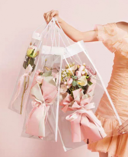 Пакет прозрачный You had me at hello 50*35 см. С ручками. Уп-20 шт фото 2