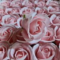 Мыльная роза крупная. Бутон 6 см. Цвет светло розовый Упаковка 50 шт. 