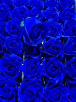 Декоративное мыло. Розы 4,5 см. Цвет синий. Упаковка 50 шт. 
