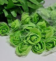 Цветы из фоамирана 3,5 см Зеленый. Упаковка 100 шт.