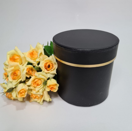 Коробка круглая малая. Цвет чёрный.