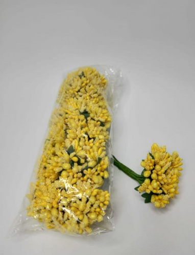 Тычинки. Уп-12 шт.  Желтые