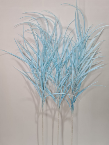 Флористическая трава. Высокая Осока 116 см. Упаковка 3 шт. Цвет голубой.