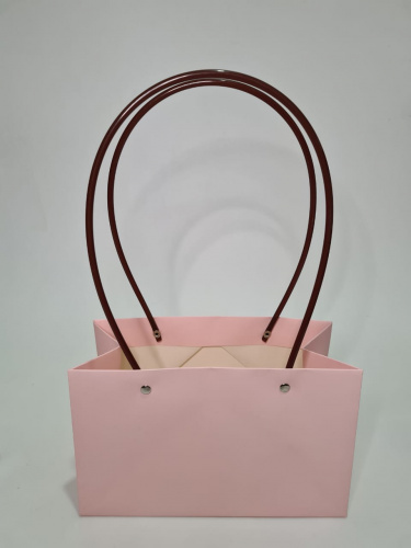 Сумка флористическая. Цвет розовый. Прямоугольная. 3
