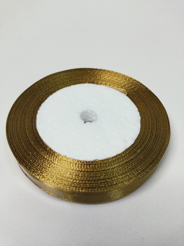 Лента атласная 1,2см 25 ярдов "Хаки"