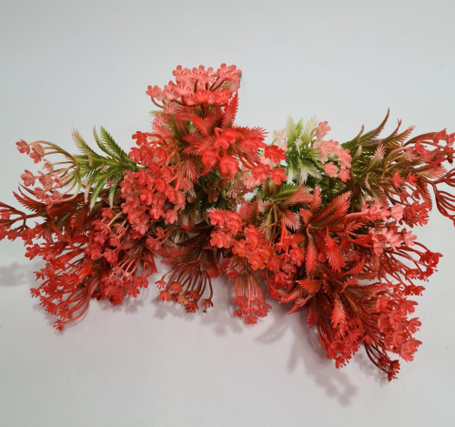 Искусственная травка Фацелия. Упаковка 2 шт. Цвет красный.