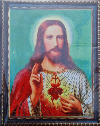 Алмазная мозаика на подрамнике. Православная. Арт.71356 Измерения 27*33 см.
