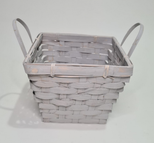 Кашпо плетеное.  Цвет серый.