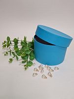 Коробка круглая. Светло-синяя.