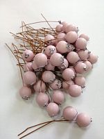 Тычинки "Рябина" Розовая, 50 шт, ягода 1,3см