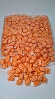 Цветы из фоамирана 3,5 см с юбочкой из органзы Цвет оранжевый. Упаковка приблизительно 500 шт.