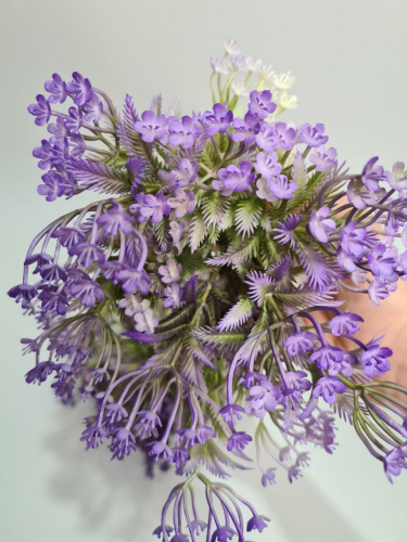 Искусственная травка Фацелия. Упаковка 2 шт. Цвет сиреневый. фото 2