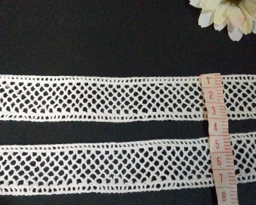 кружево льняное 3 см белый 10 ярдов