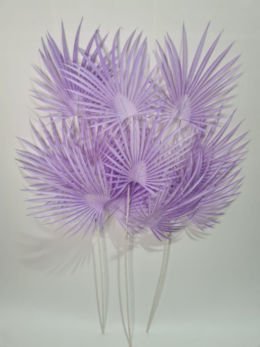 Флористическая трава. Ветки пальмы. Упаковка 3 шт.Высота 88 см. Цвет сиреневый.