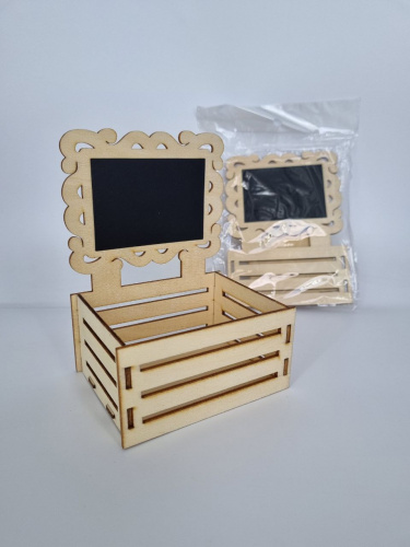 Кашпо декоративное для комплимента. Доска с ажурным ободком 2 шт.  Размер 10*7,5*5 см фото 2