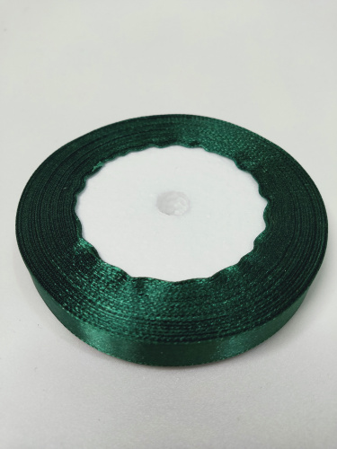 Лента атласная 1,2см 25 ярдов "Темно-зеленая"