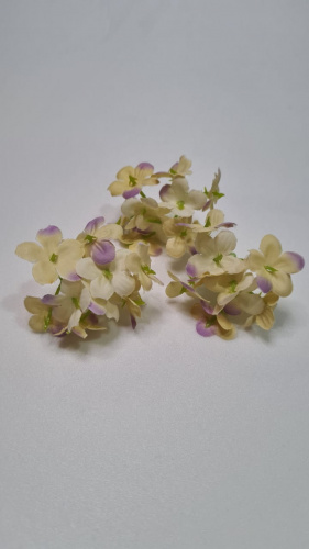 Цветы искусственные. Фиалка. упаковка 10 шт. Количество голов 9 шт. Цвет бежево - сиреневый
