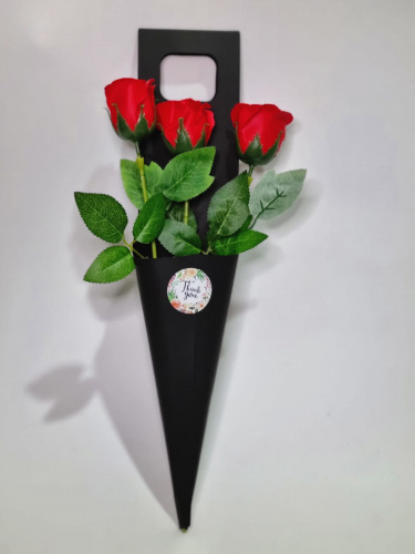 Уголок бумажный флористический. Цвет черный. Упаковка 10 шт. фото 3