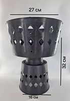 Каркас пластиковый для букета. Черный. Размер 27*32 см