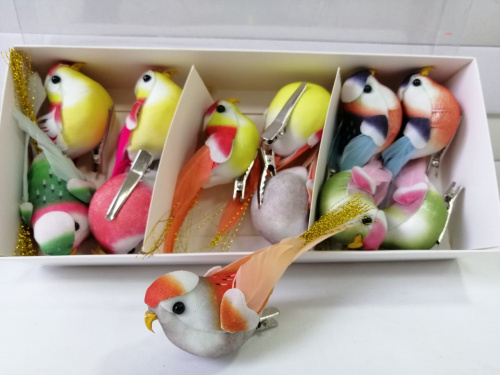 Птичка декоративная на прищепке 1шт