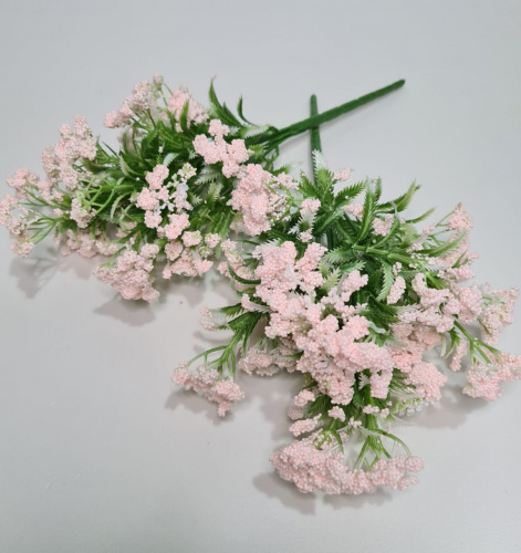 Искусственная травка. Набор 2 букета. Кашка цветок. Цвет светло- розовый.