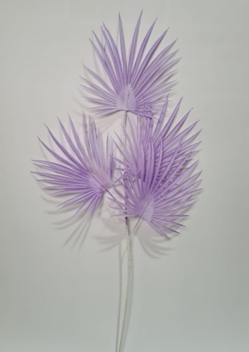 Флористическая трава. Ветки пальмы. Упаковка 3 шт.Высота 88 см. Цвет сиреневый. фото 2